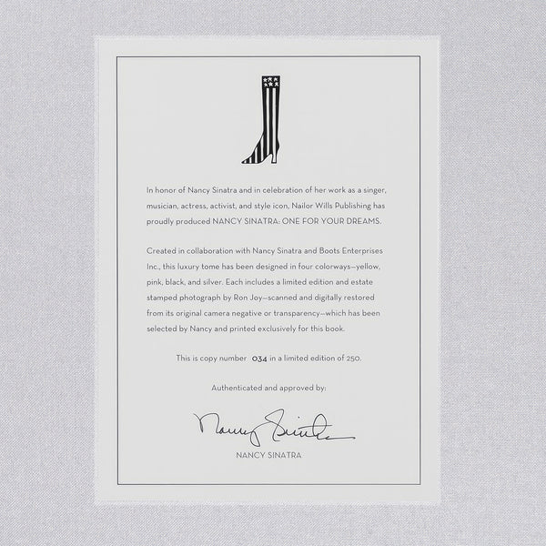 Nancy Sinatra : One For Your Dreams (SILVER Autographed Luxury Edition of 250)