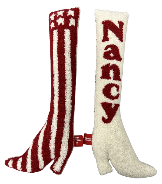 Limited Edition Custom Shaped Boot Pillow Featuring Nancy Sinatra Logo